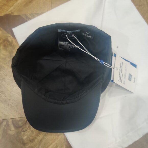 PRADA Black Nylon Triangle Logo Casquette Hat size L